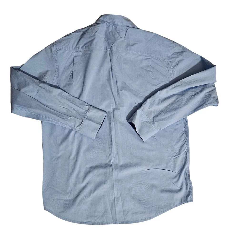 Tommy Bahama IslandZone Mens Large Light Blue Long Sleeve Button Down Shirt